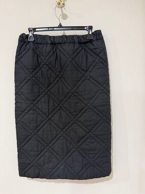Comme des Garcons Black Quilted Pencil Skirt